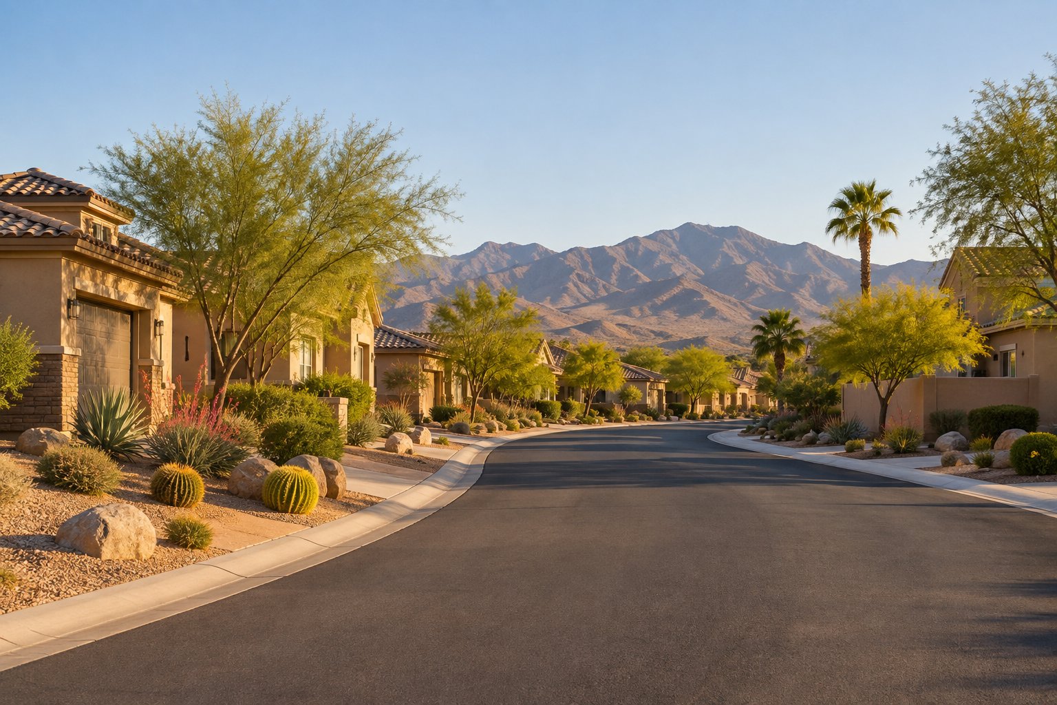 A Las Vegas residential street, illustrative